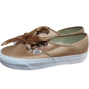 Vans Off The Wall Old Skool Satin Metallic Pewter Slip On Skateboard Sneakers